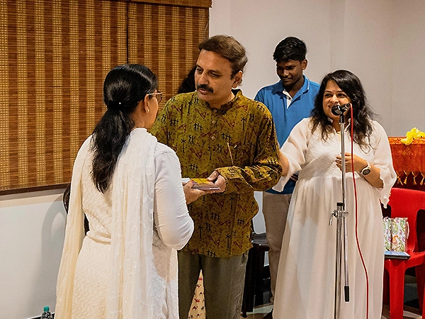 Healing words and quiet presence shared in a mindful group connection and reflection session