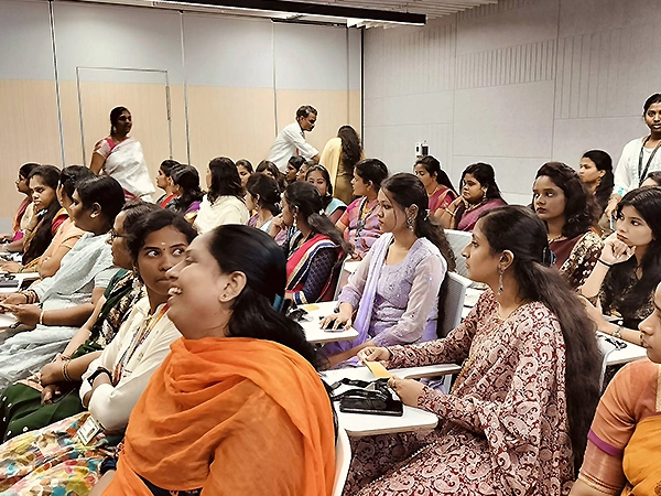 Conversation meeting at Satvat for mindful sharing and collective healing energy flow.