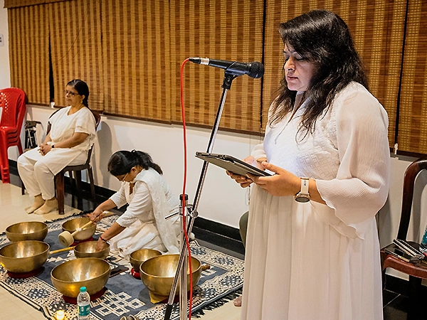 Participants in an energy awareness lesson maintaining balanced, mindful daily living practice