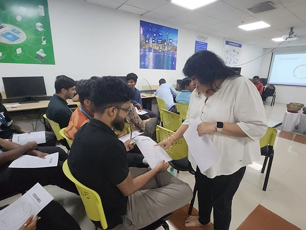 A free wellness yoga session arranged as part of a trial experience for students on SRM campus.