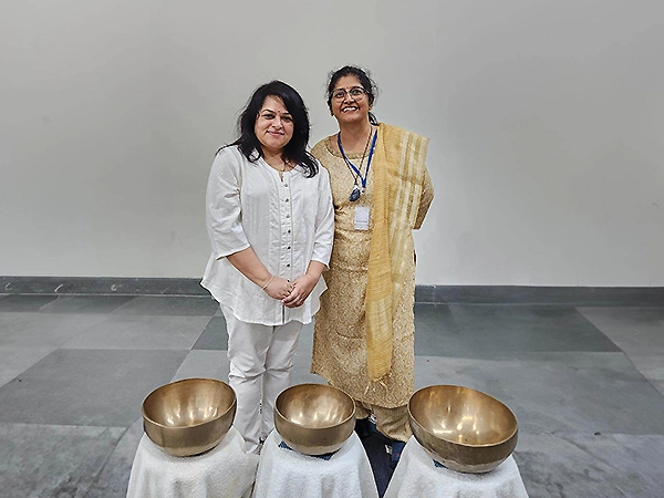 Guest enjoying a healing retreat at Chettinad Sarvaloka for spiritual renewal and calmness.