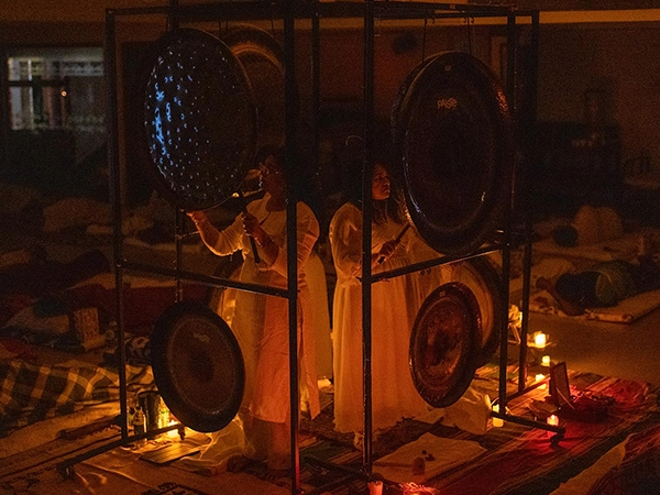 Gentle healing energy flowing through participants, promoting body and mind restoration