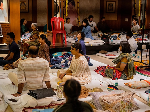 Personal meditation spot prepared with care for focused breathwork and grounding energy