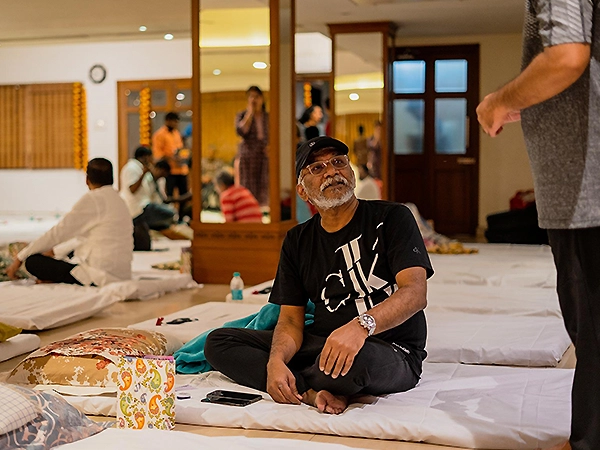 A mindful sitting posture fostering awareness, breath connection, and inner tranquility