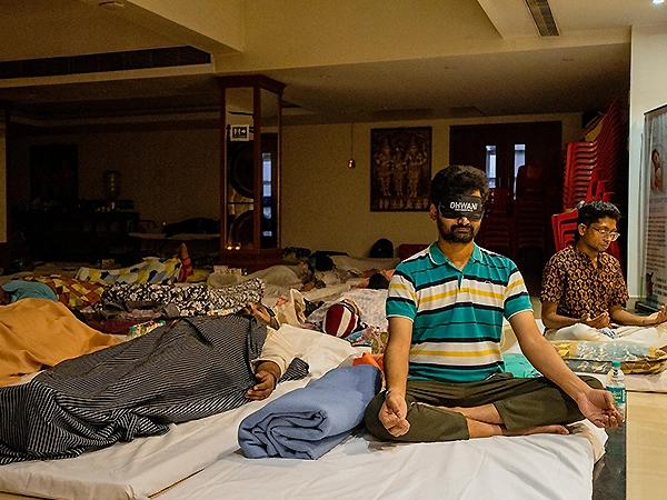 A serene outdoor meditation surrounded by nature for peace, clarity, and mindfulness