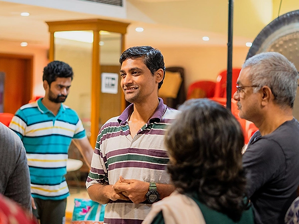 A well-arranged practice setup for a calming and focused meditation or yoga session