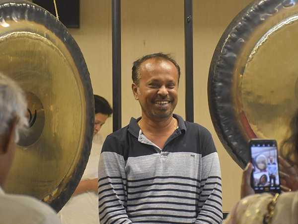 Expressions of deep peace captured during the Dhwani Nidra meditative healing journey