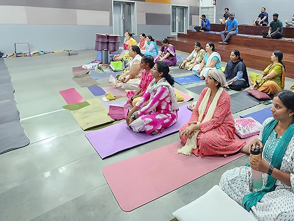 Stretch session yoga improves strength, balance, and calm with focused healing energy.