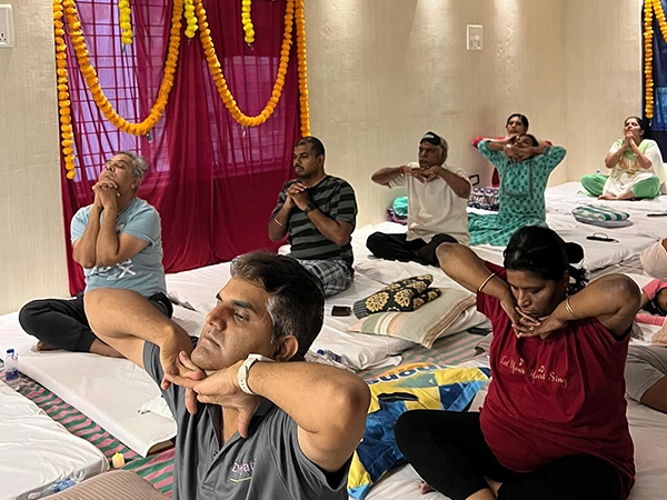 Vibration therapy completed to restore body balance and promote physical and mental health.