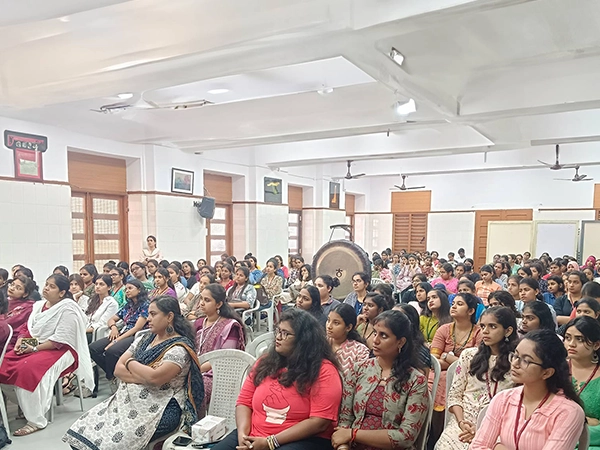 A professional yoga-focused lecture conducted for college students at the Stella Maris institutions