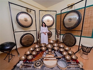 Rent a serene, fully equipped hall for yoga, sound therapy, and healing programs in Chennai.